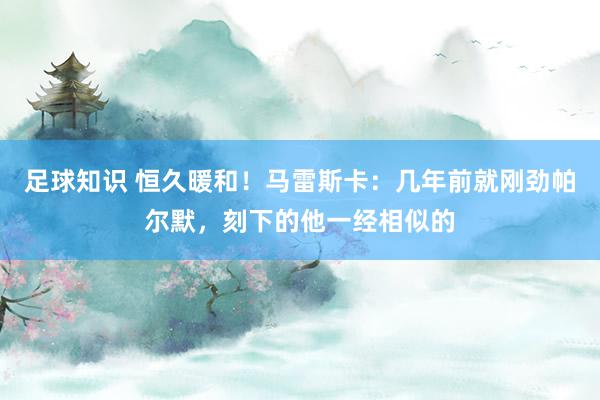 足球知识 恒久暖和！马雷斯卡：几年前就刚劲帕尔默，刻下的他一经相似的